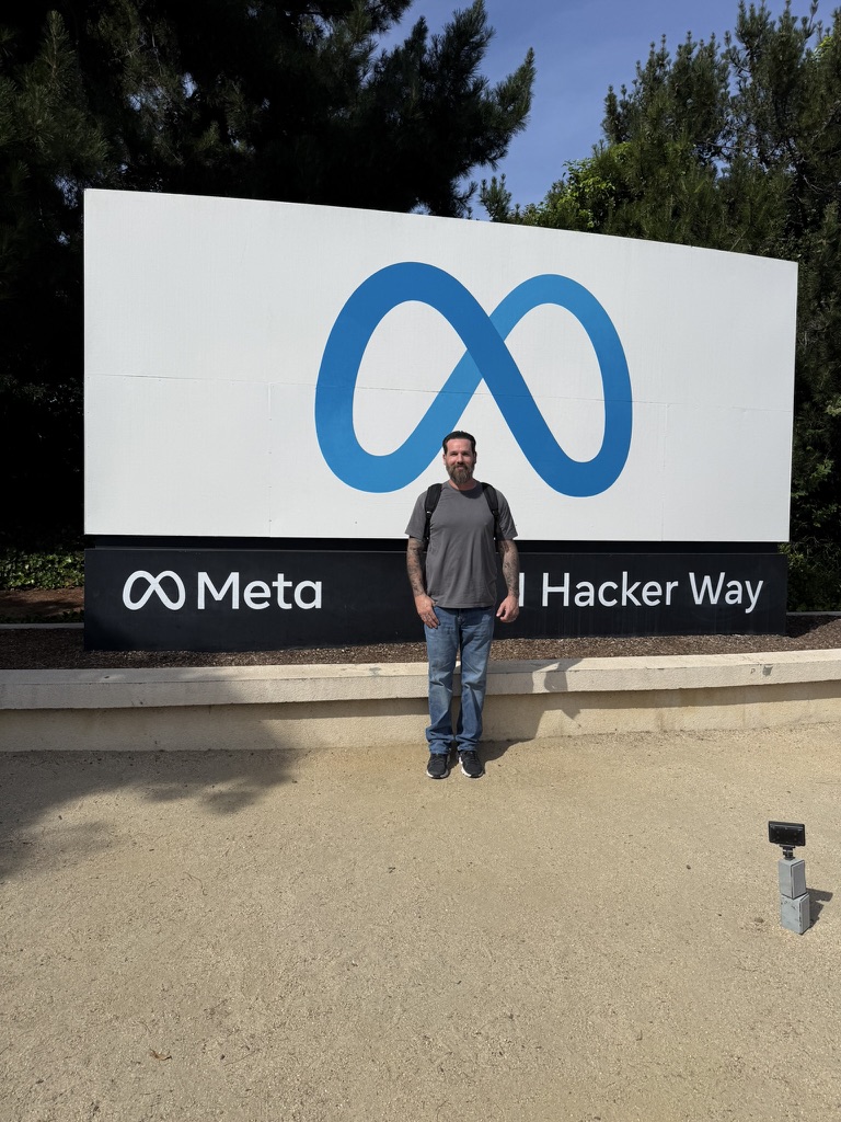 Jason at Meta headquarters in Menlo Park, California